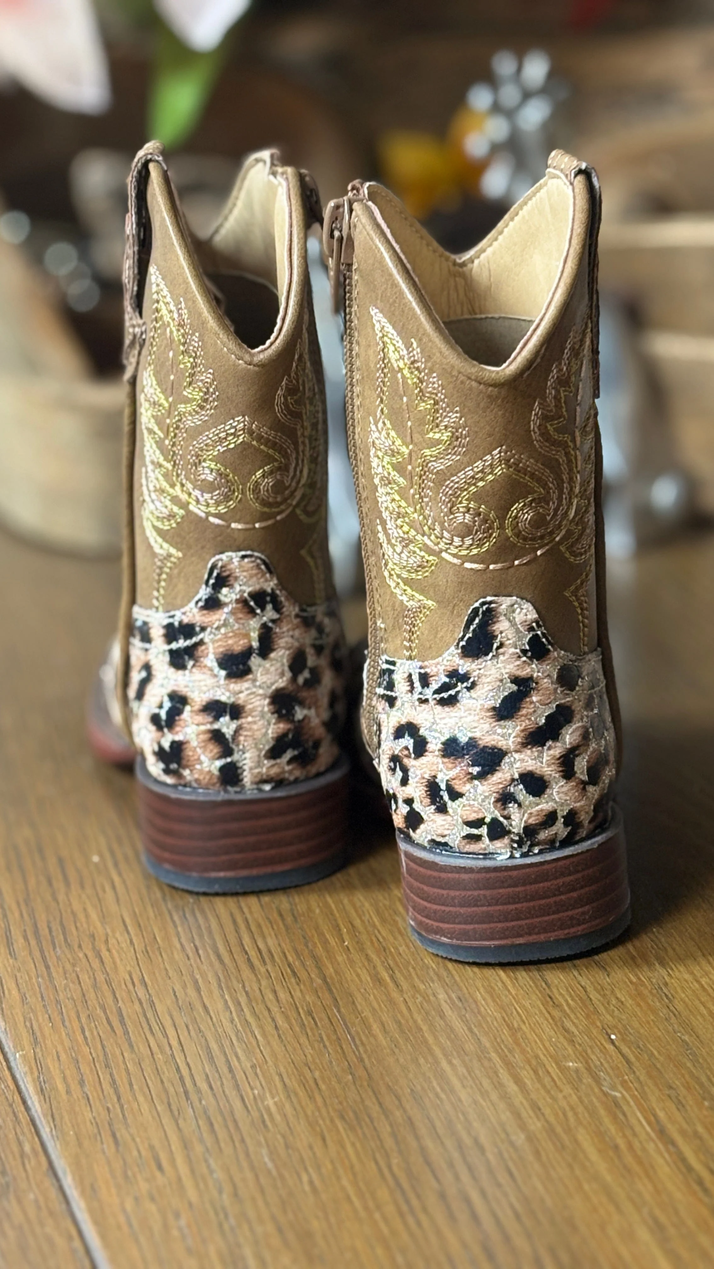 Girl's Glitter Leopard Boots by Roper - Image 3