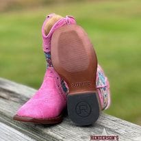 Girl's Glitter Swirl Boots by Roper ~ Pink - Image 3