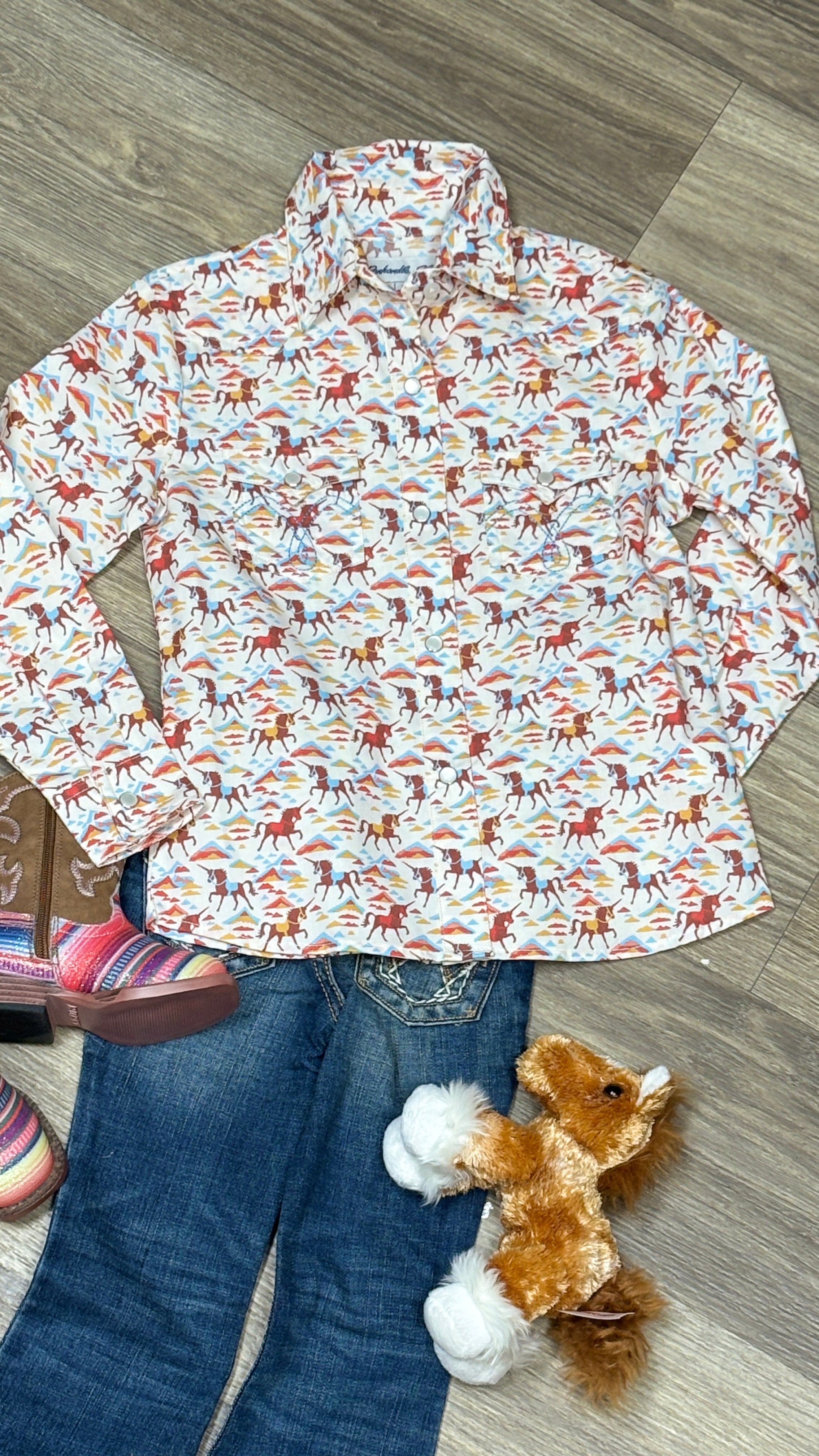 Girl's Print Shirt by Panhandle