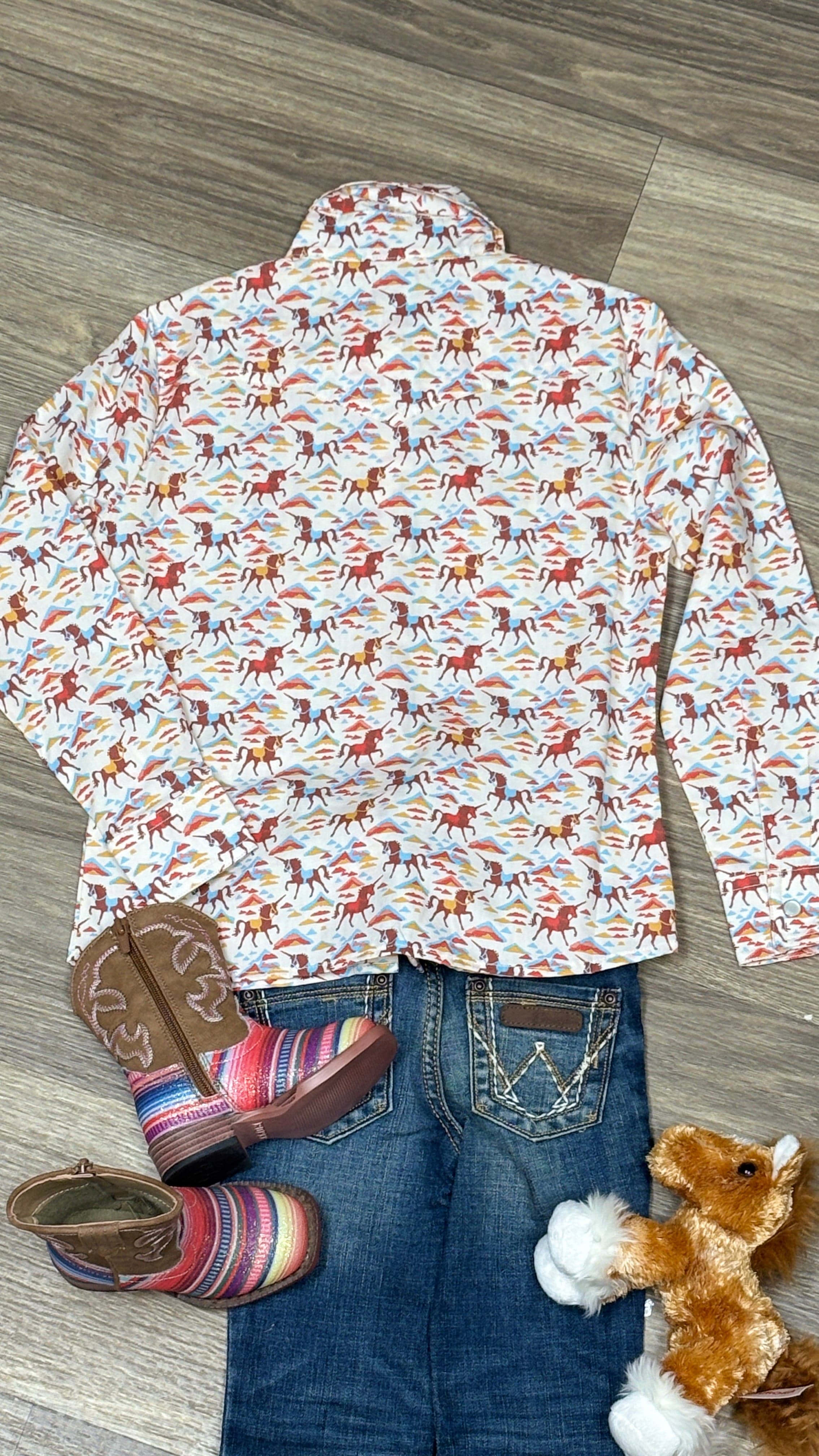 Girl's Print Shirt by Panhandle - Image 3