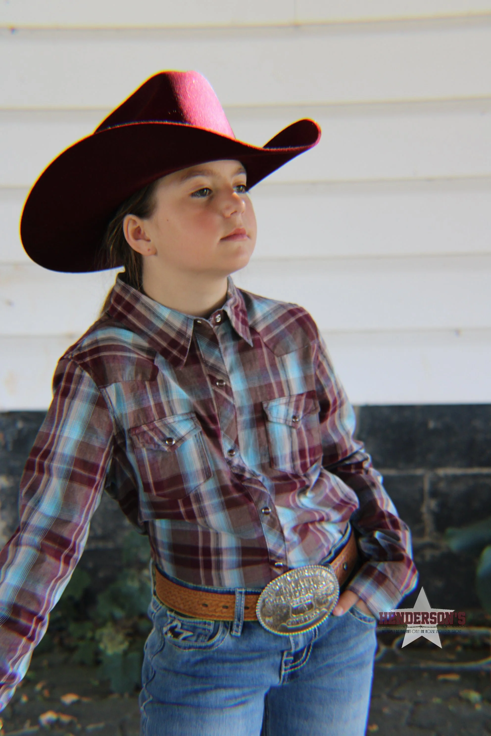 Girl's Southwest Plaid by Roper - Image 3