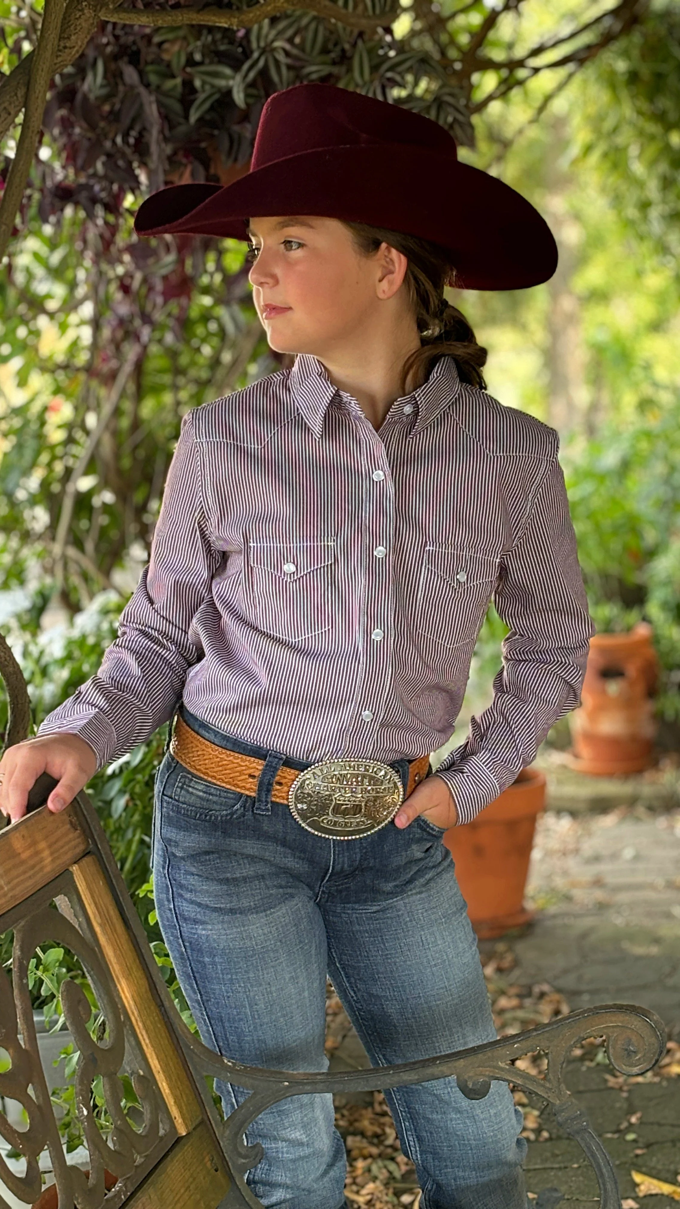 Girls Striped Shirt by Panhandle - Image 2