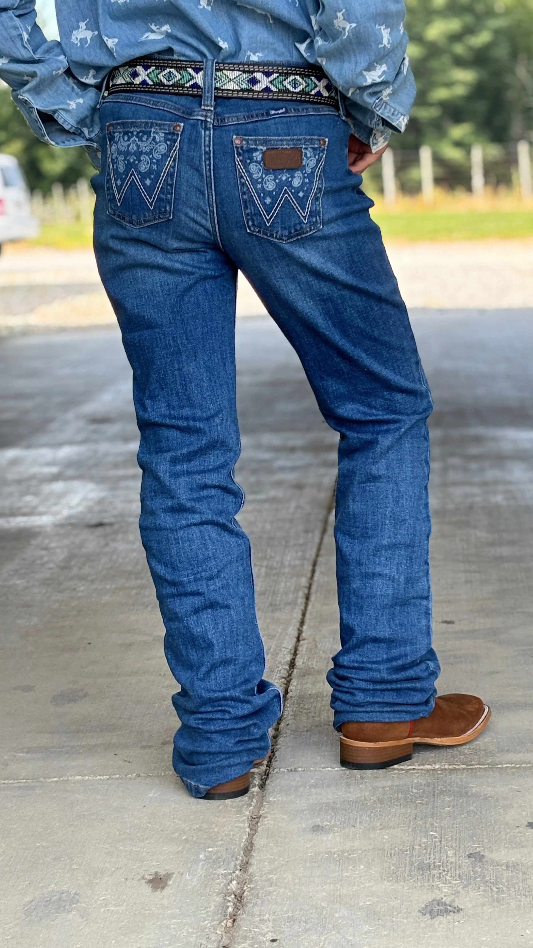 Girl's Wrangler Bootcut Jeans - Image 2