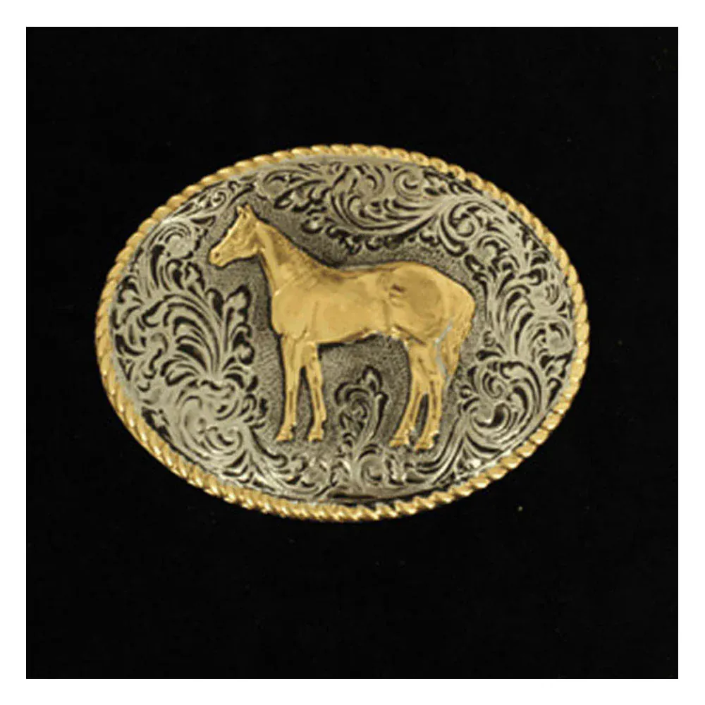 Gold Horse Belt Buckle ~ Youth