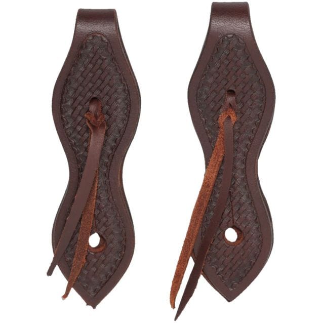 Harness Leather Slobber Straps ~ Basketweave
