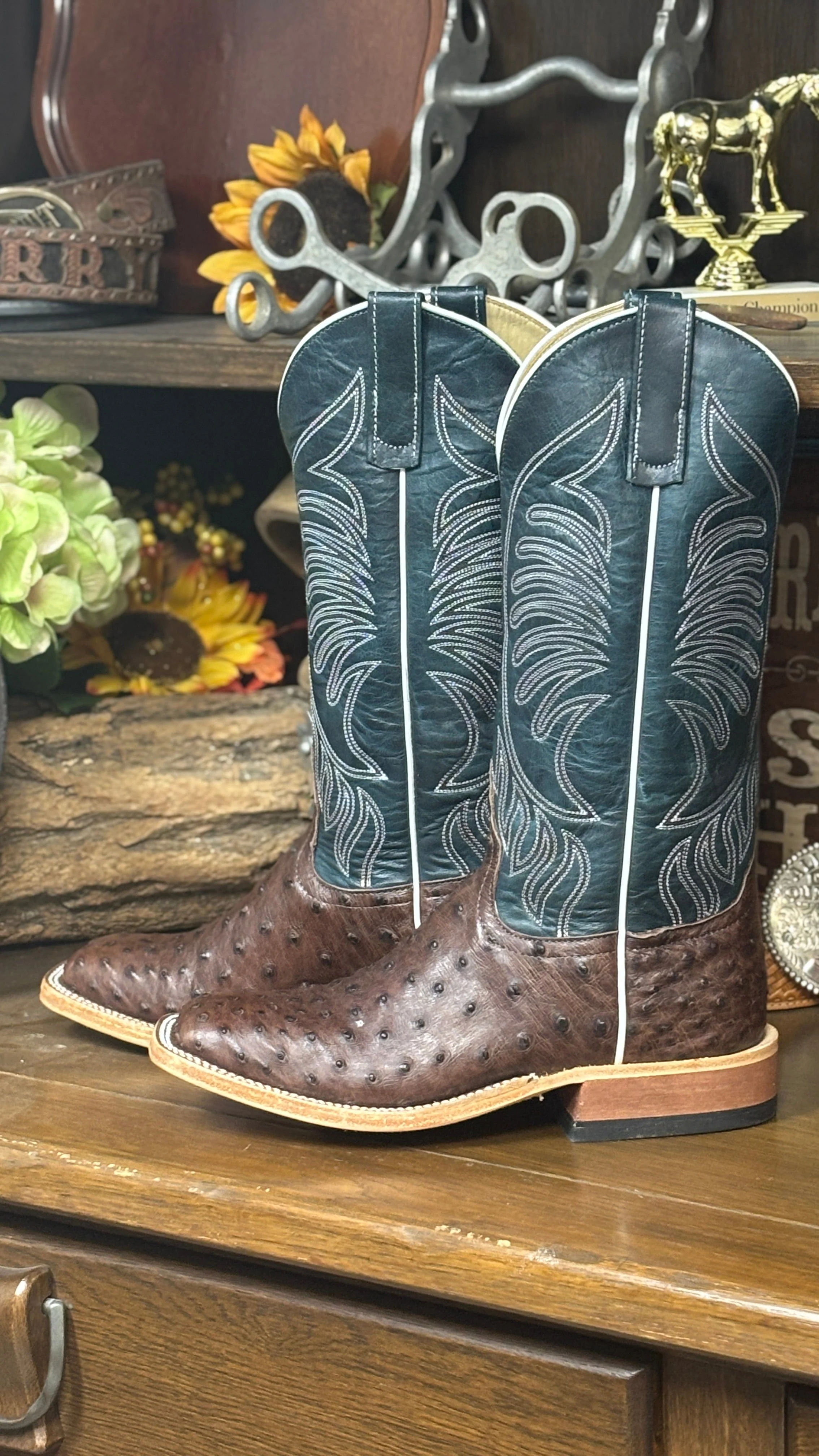 Kango Ostrich Anderson Bean Boots