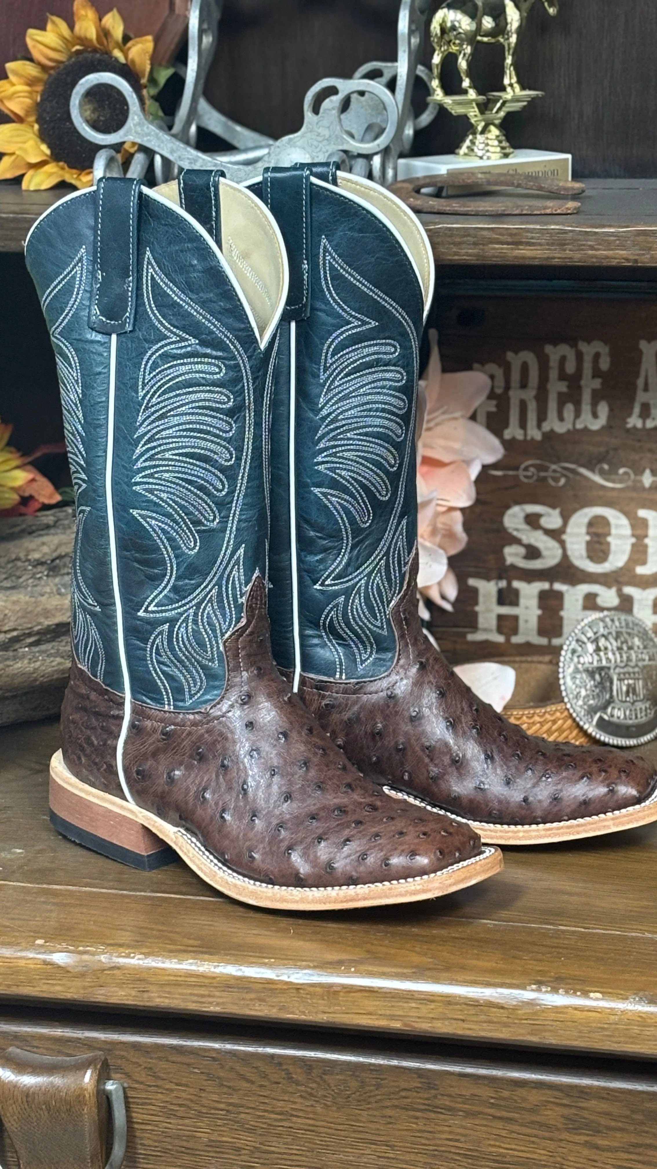 Kango Ostrich Anderson Bean Boots - Image 3