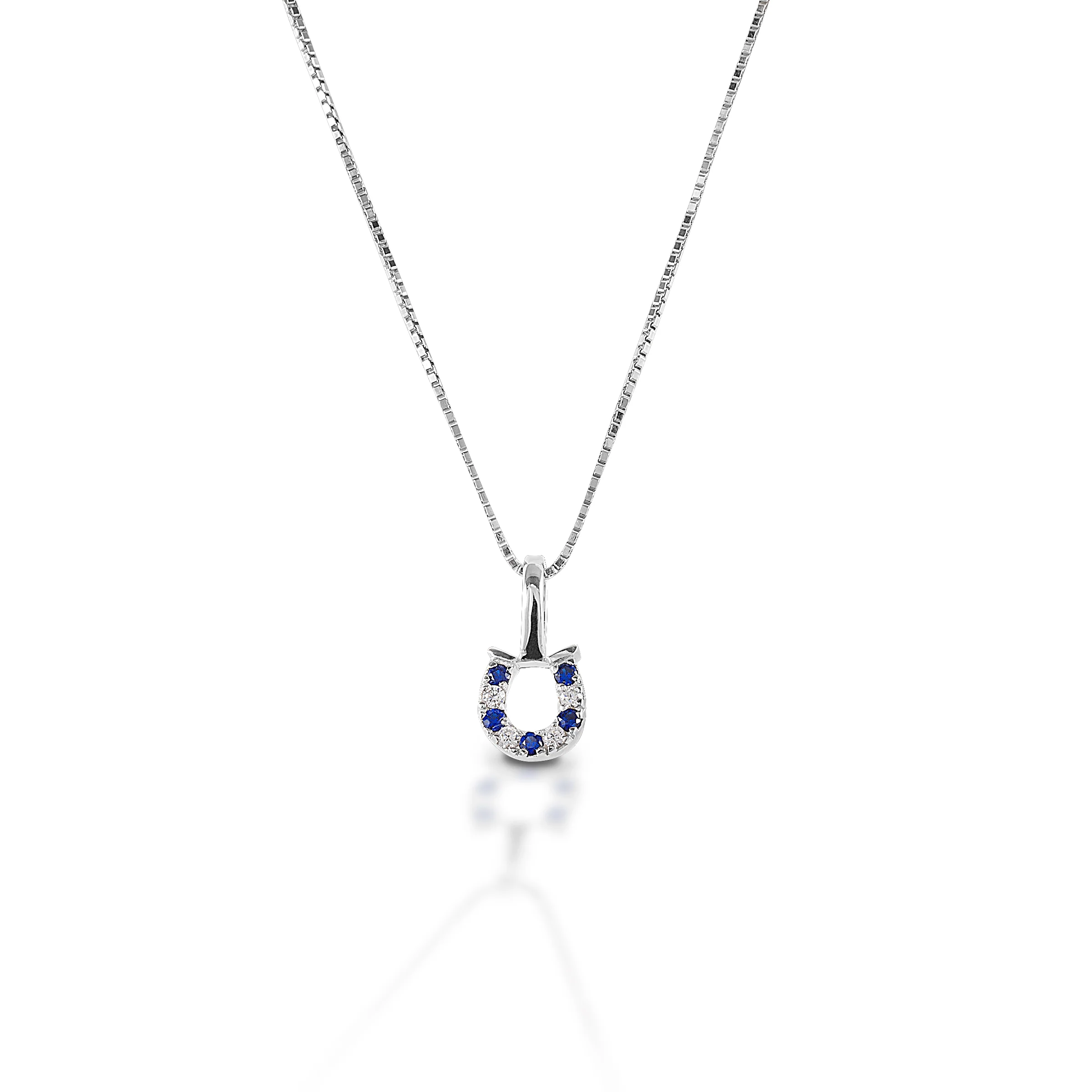 Kelly Herd Horseshoe Necklace ~ Blue