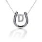 Kelly Herd Horseshoe Initial Necklace ~ D