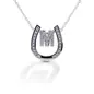 Kelly Herd Horseshoe Initial Necklace ~ M