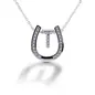 Kelly Herd Horseshoe Initial Necklace ~ T