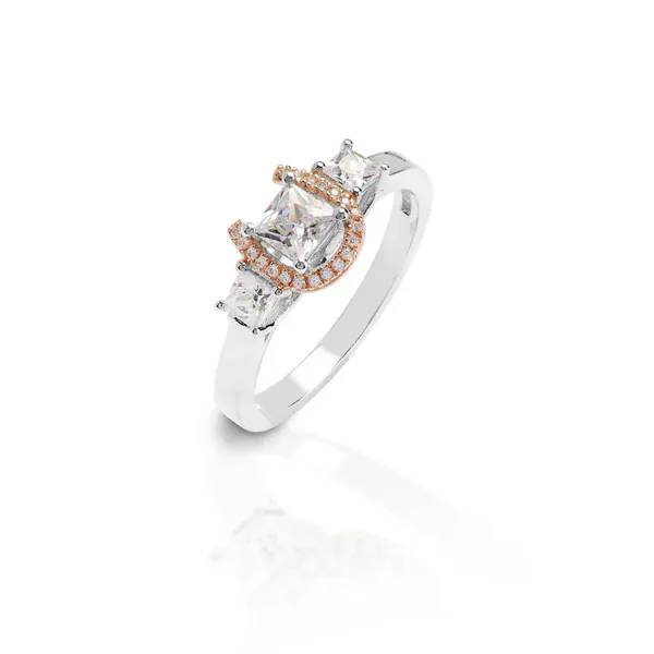 Kelly Herd Three Stone Horseshoe Ring
