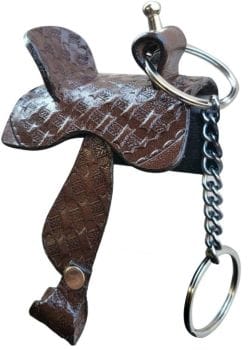 Key Chain ~ Brown Leather Saddle