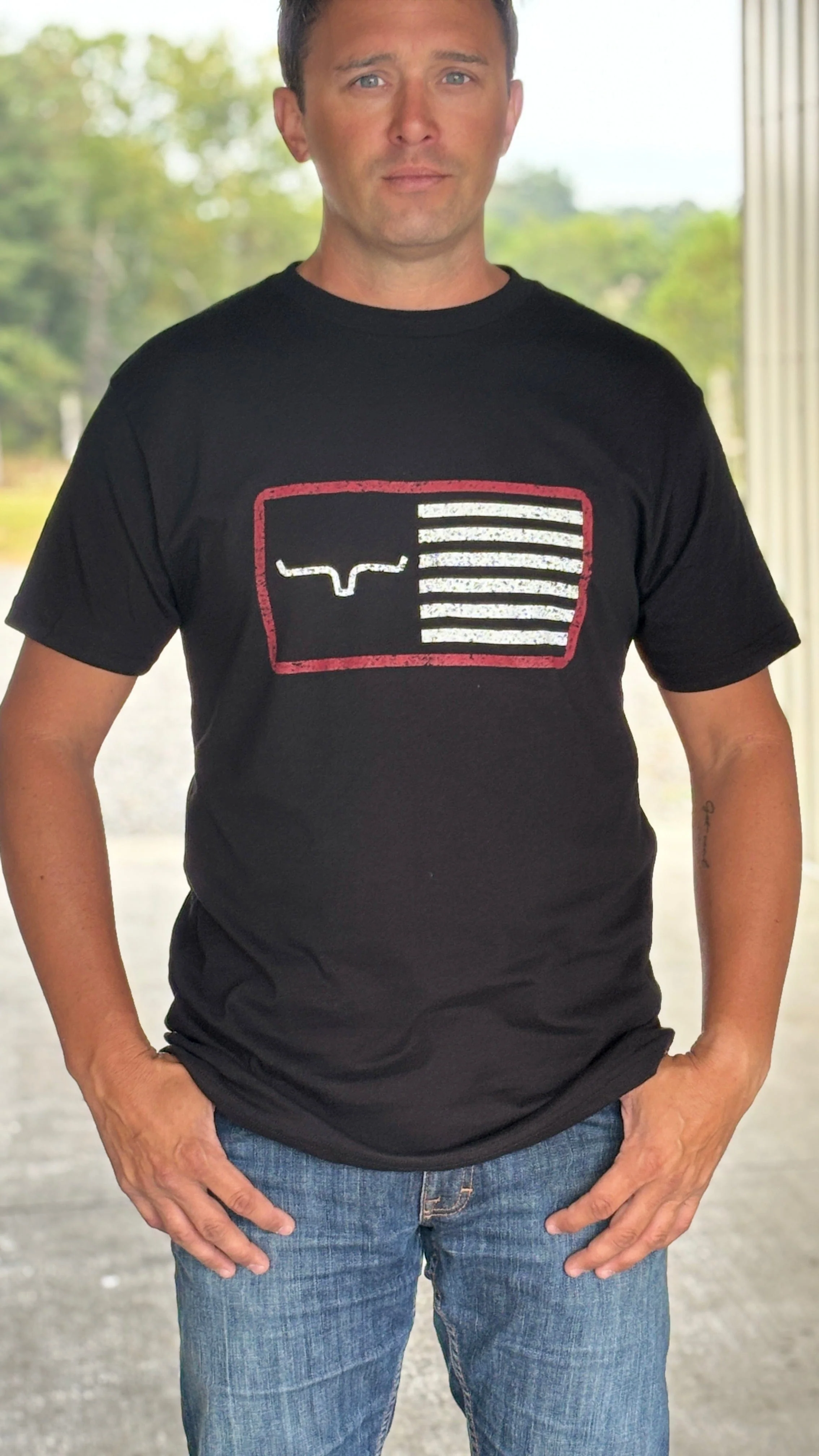 Kimes American Trucker Tee ~ Black