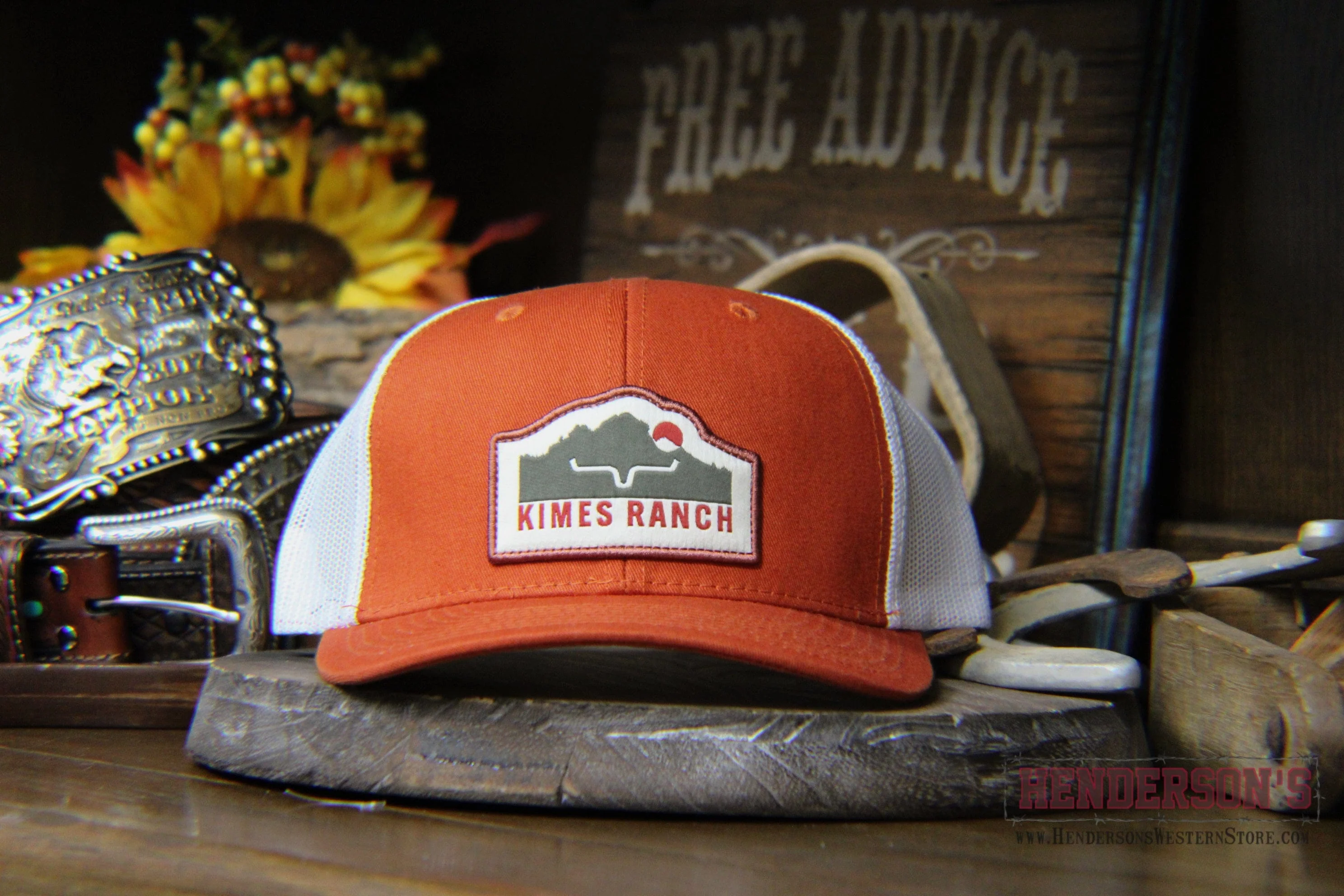 Kimes Camelback Trucker Cap ~ Burnt Orange