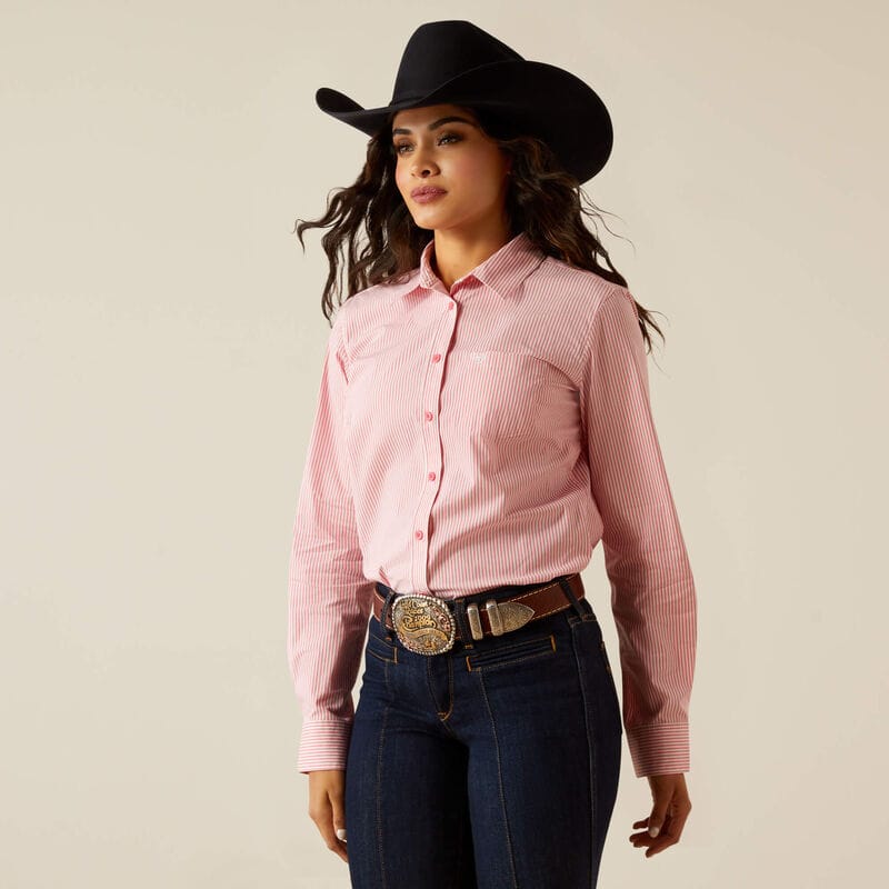 Kirby Stretch Shirt by Ariat ~ Rose