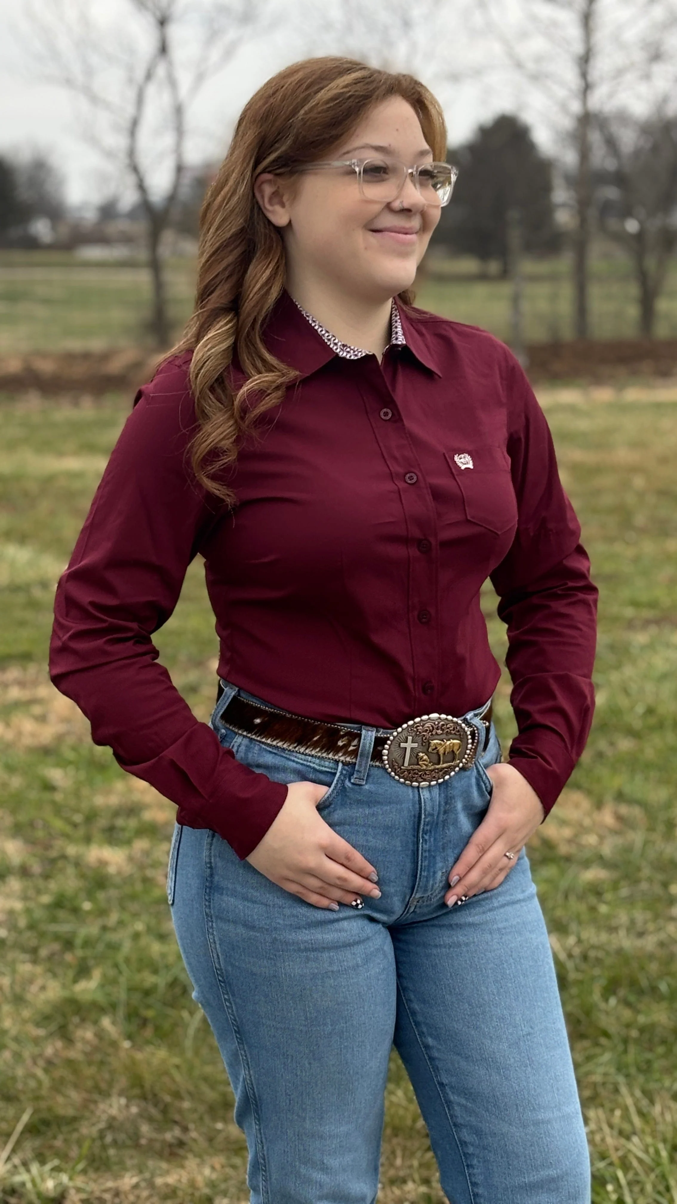 Ladies Cinch ~ Burgundy