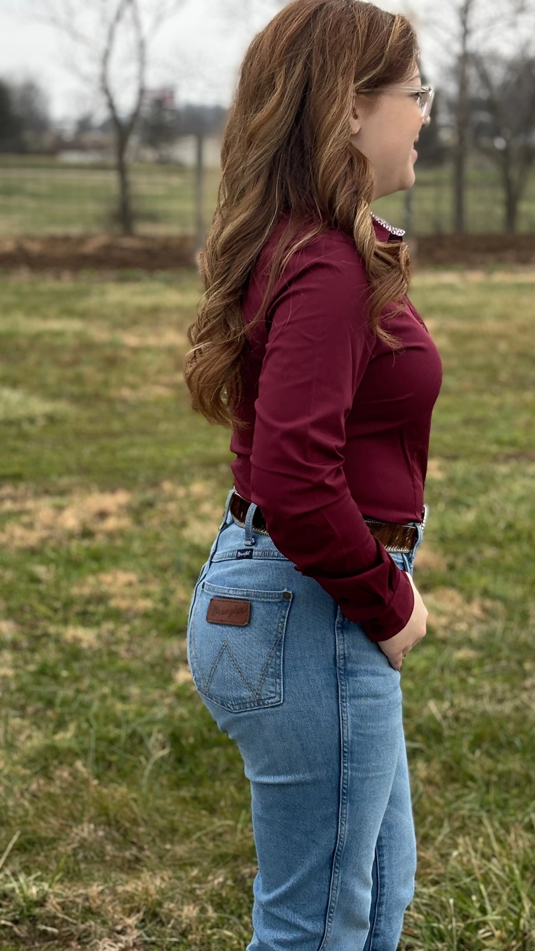 Ladies Cinch ~ Burgundy - Image 2
