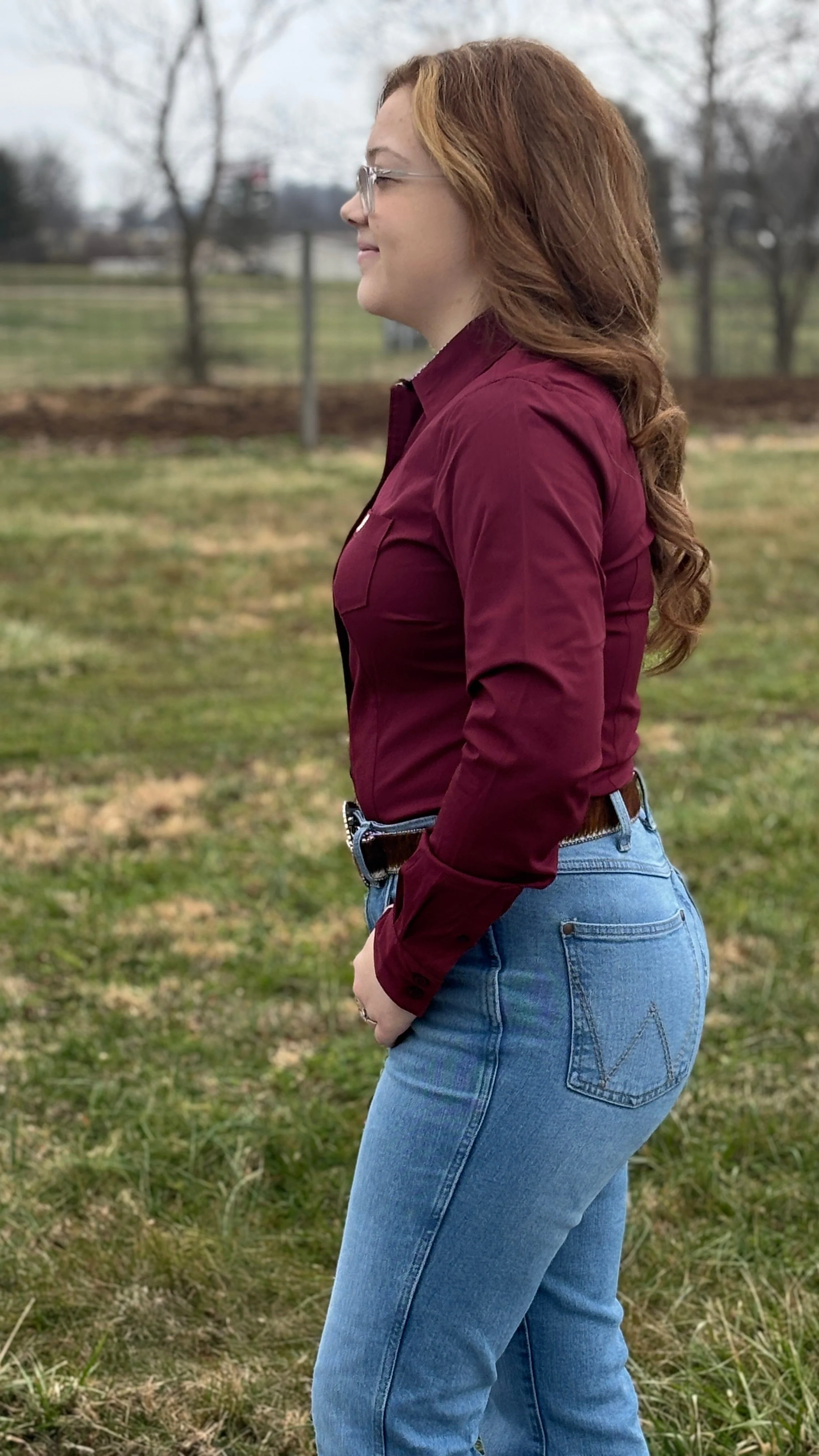 Ladies Cinch ~ Burgundy - Image 4