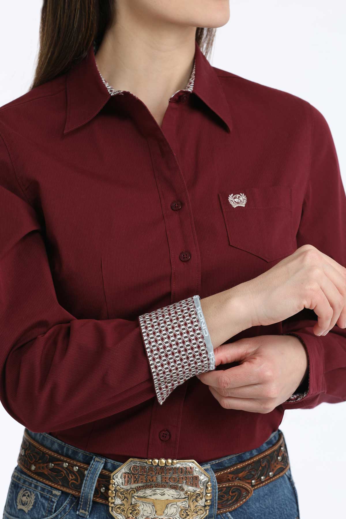 Ladies Cinch ~ Burgundy - Image 5