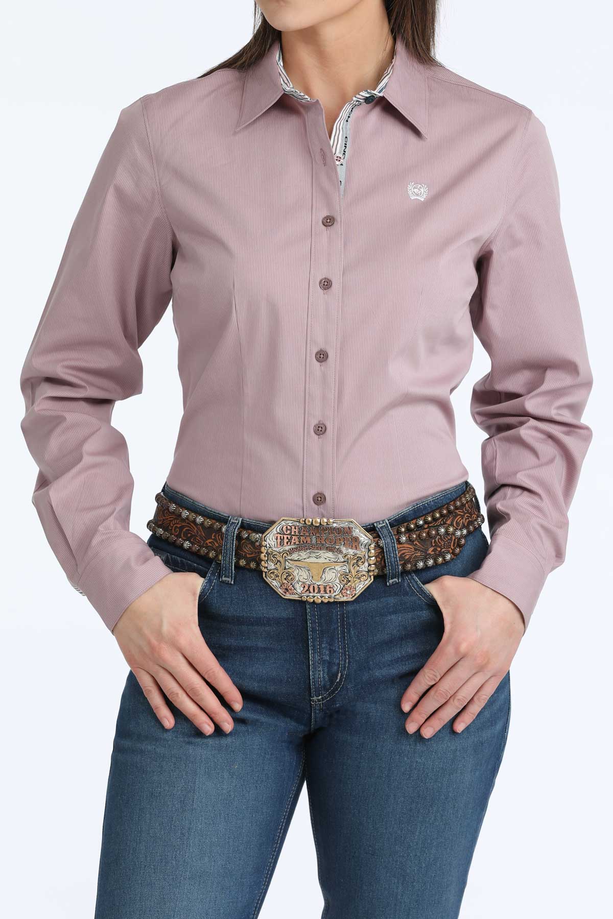 Ladies Cinch ~ Lilac Stripe