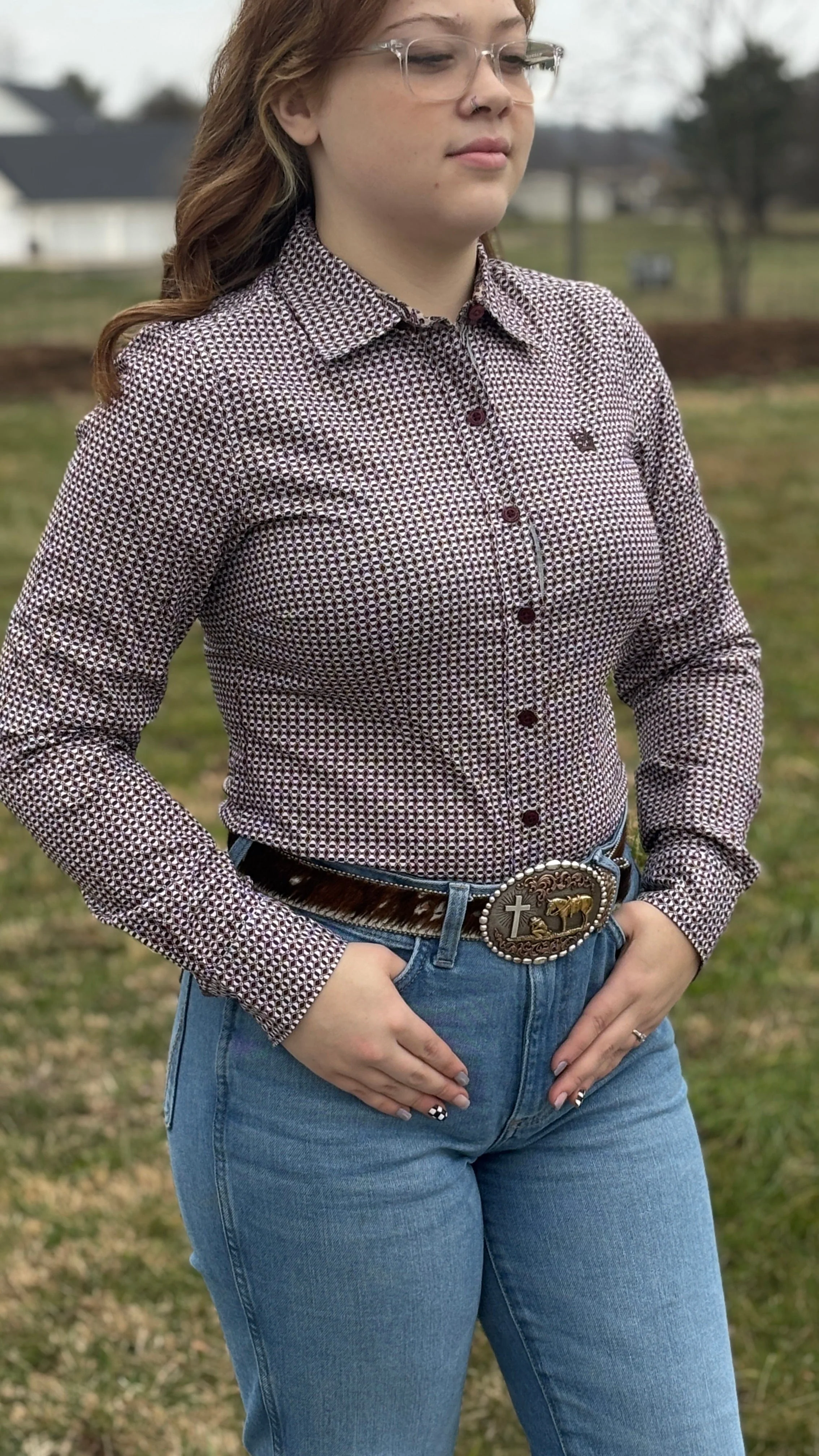 Ladies Cinch ~ Mulberry Geo