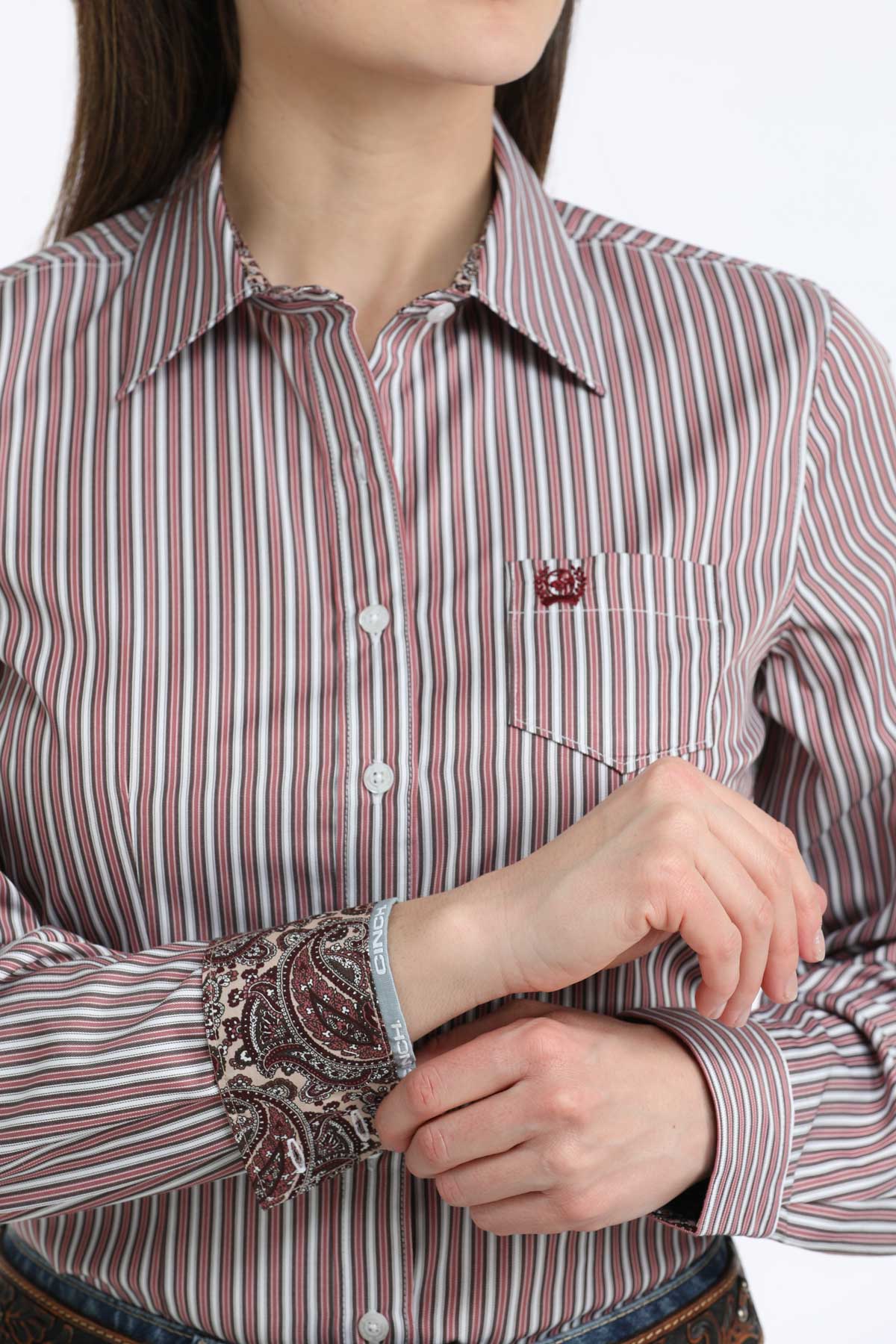 Ladies Cinch ~ Mulberry Stripe - Image 5