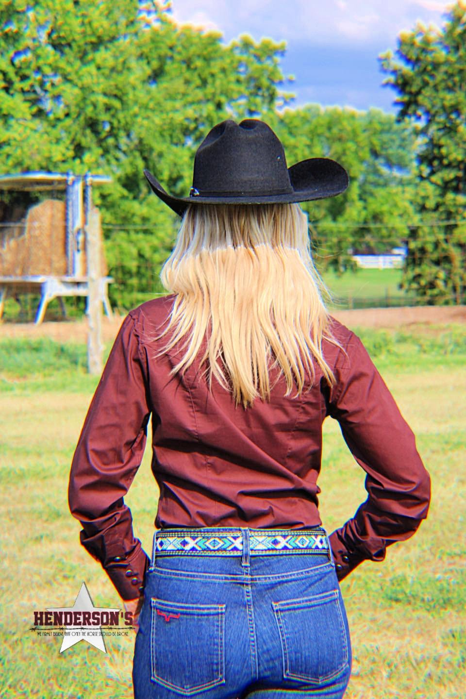 Ladies Panhandle Solid ~ Dk Brown - Image 2