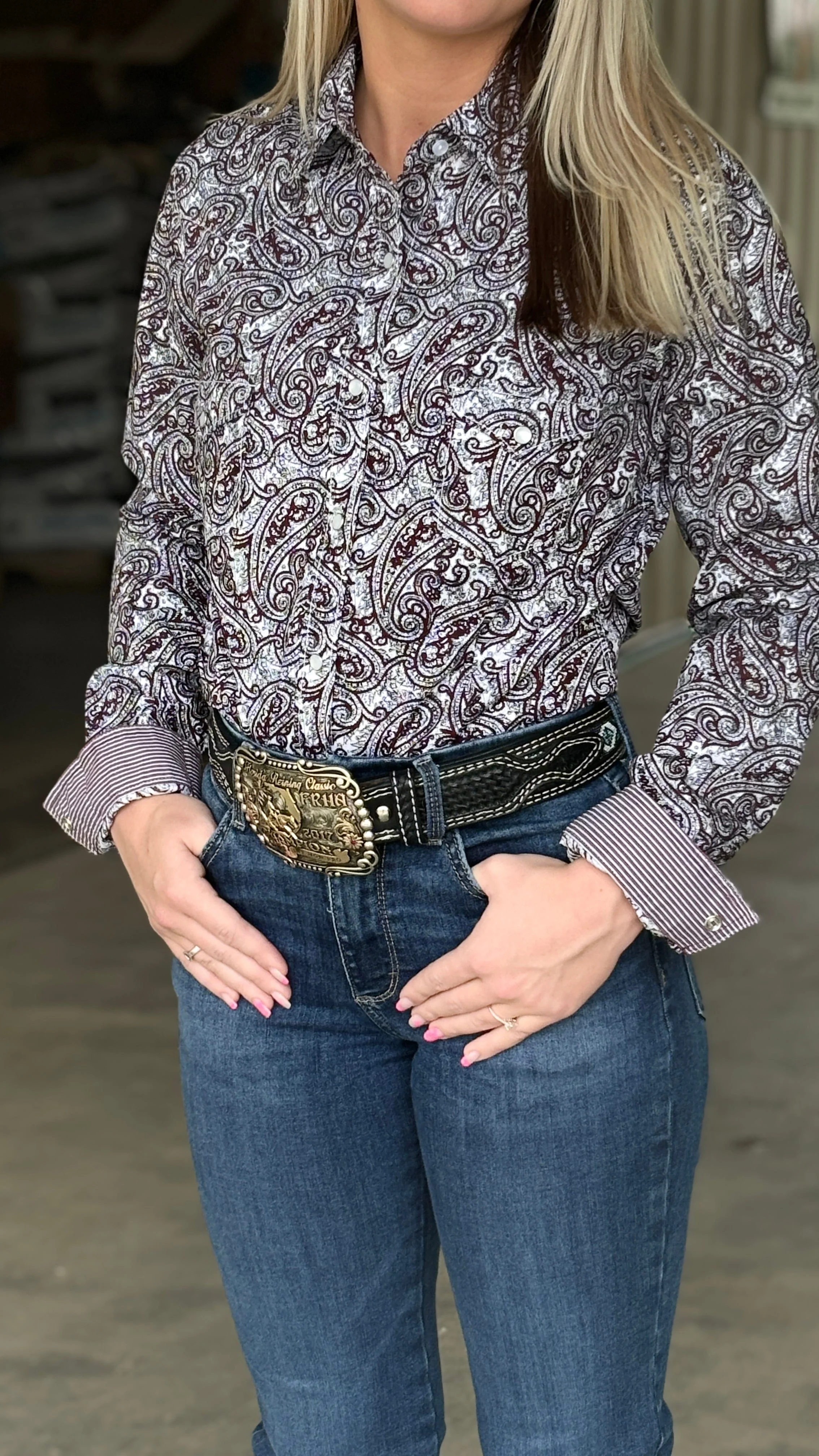 Ladies Rough Stock ~ Burgundy