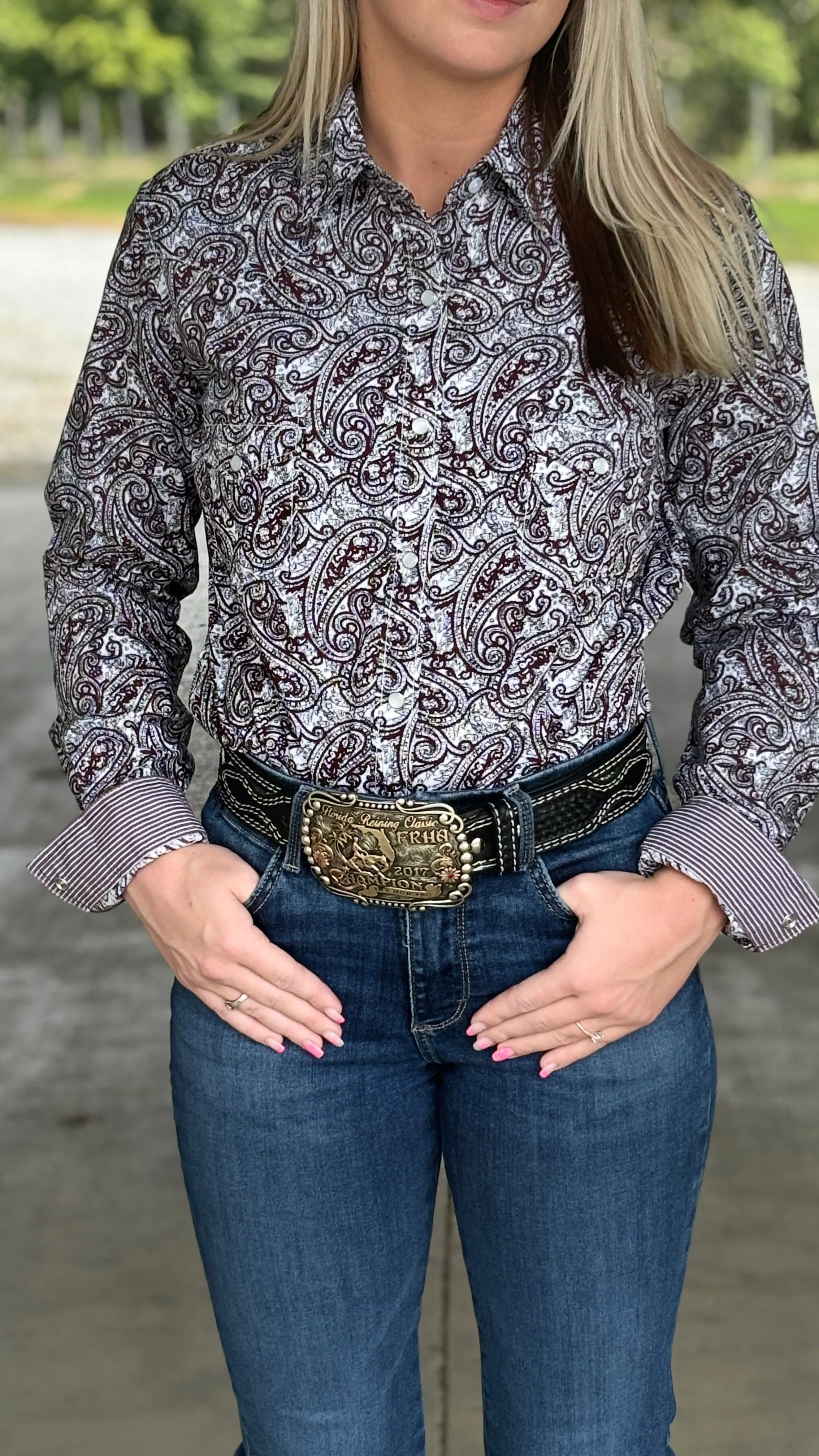 Ladies Rough Stock ~ Burgundy - Image 2
