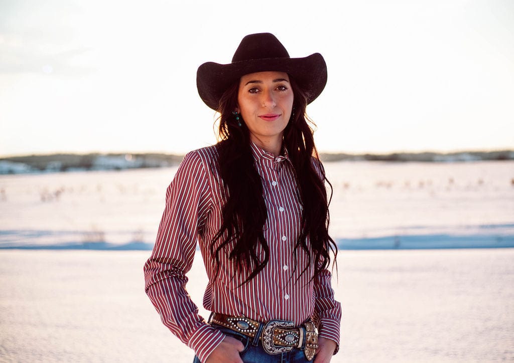Ladies Striped Cinch ~ Red - Image 2