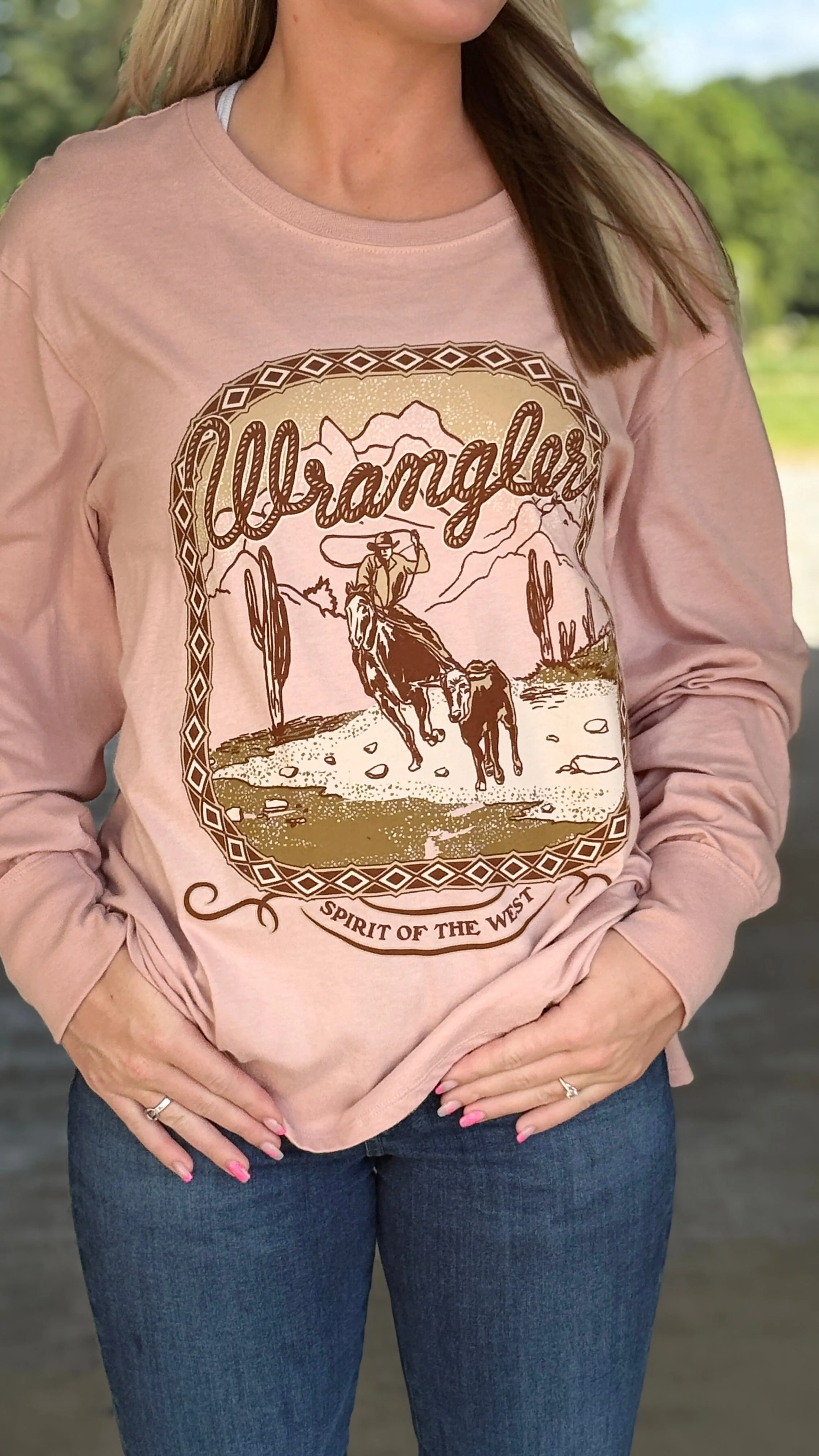 Ladies Wrangler Desert Roping Tee