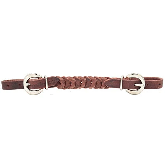 Latigo Braided Leather Curb Strap