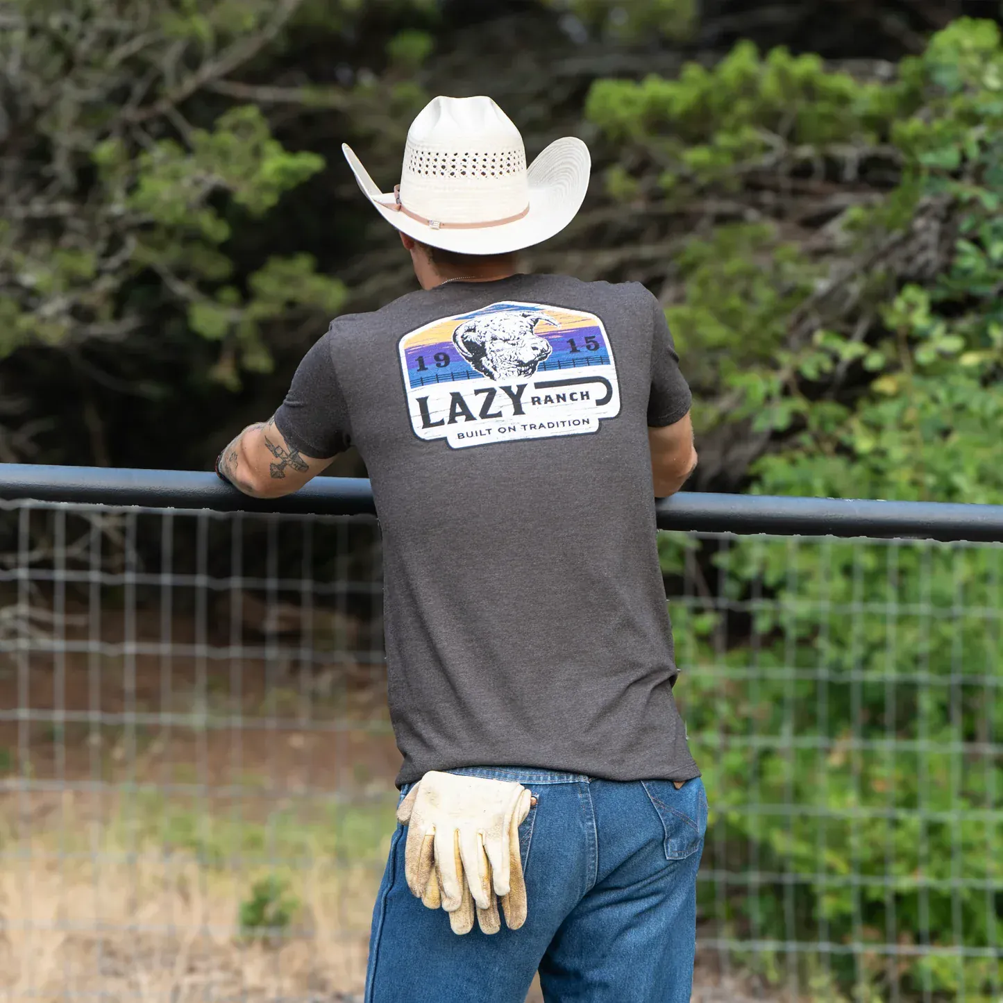 Lazy J Ranch Bull Wagon Tee - Image 2