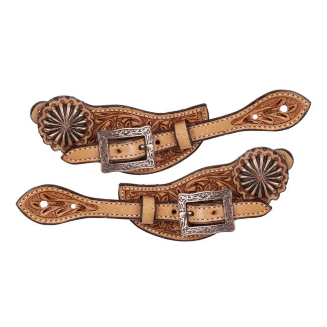 Leather Copper Leaf Spur Strap ~ Youth
