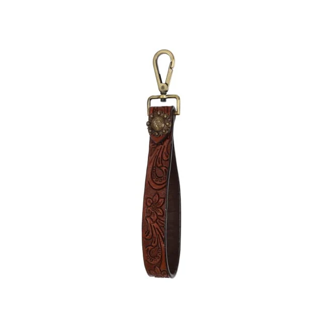 Leather Key Chain ~ Floral Gleam