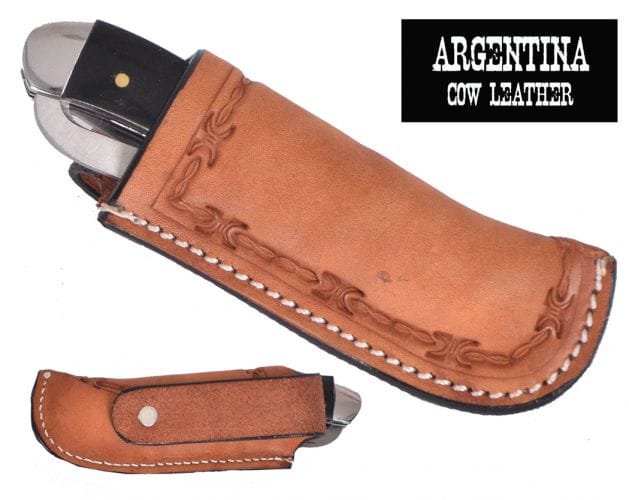 Leather Knife Sheath ~ Barbed Wire