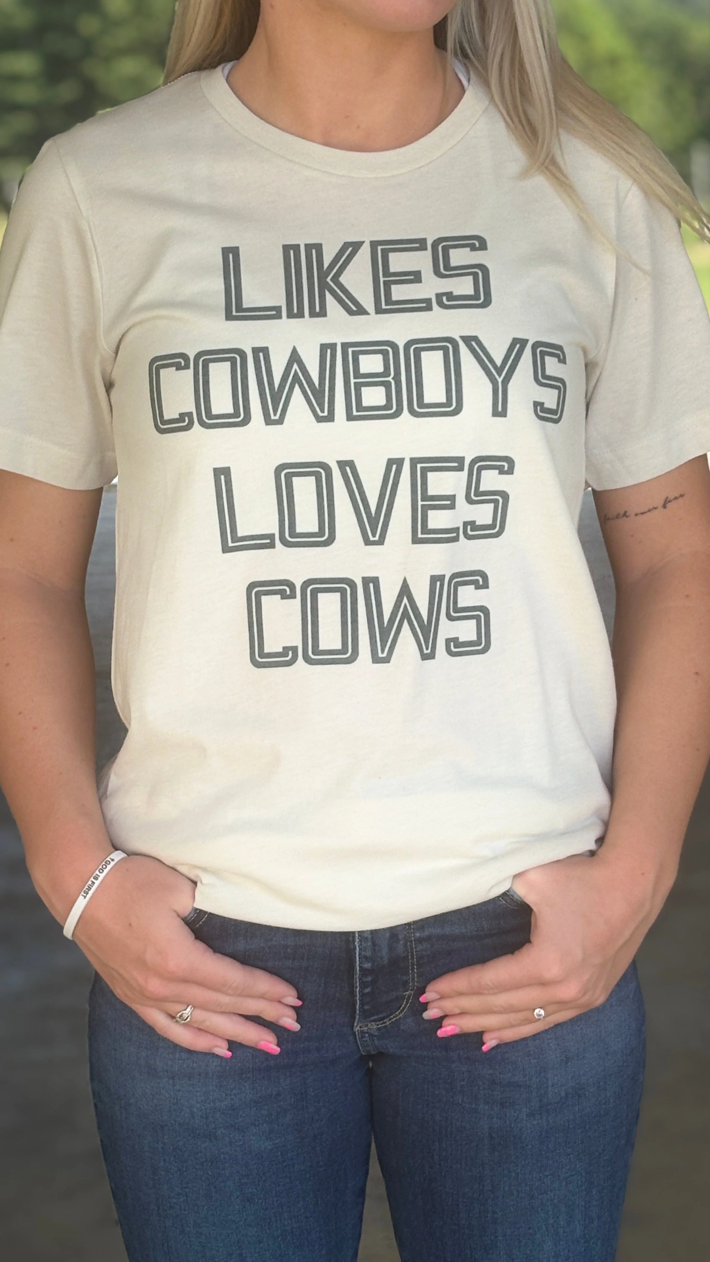Likes Cowboys Loves Cows Tee