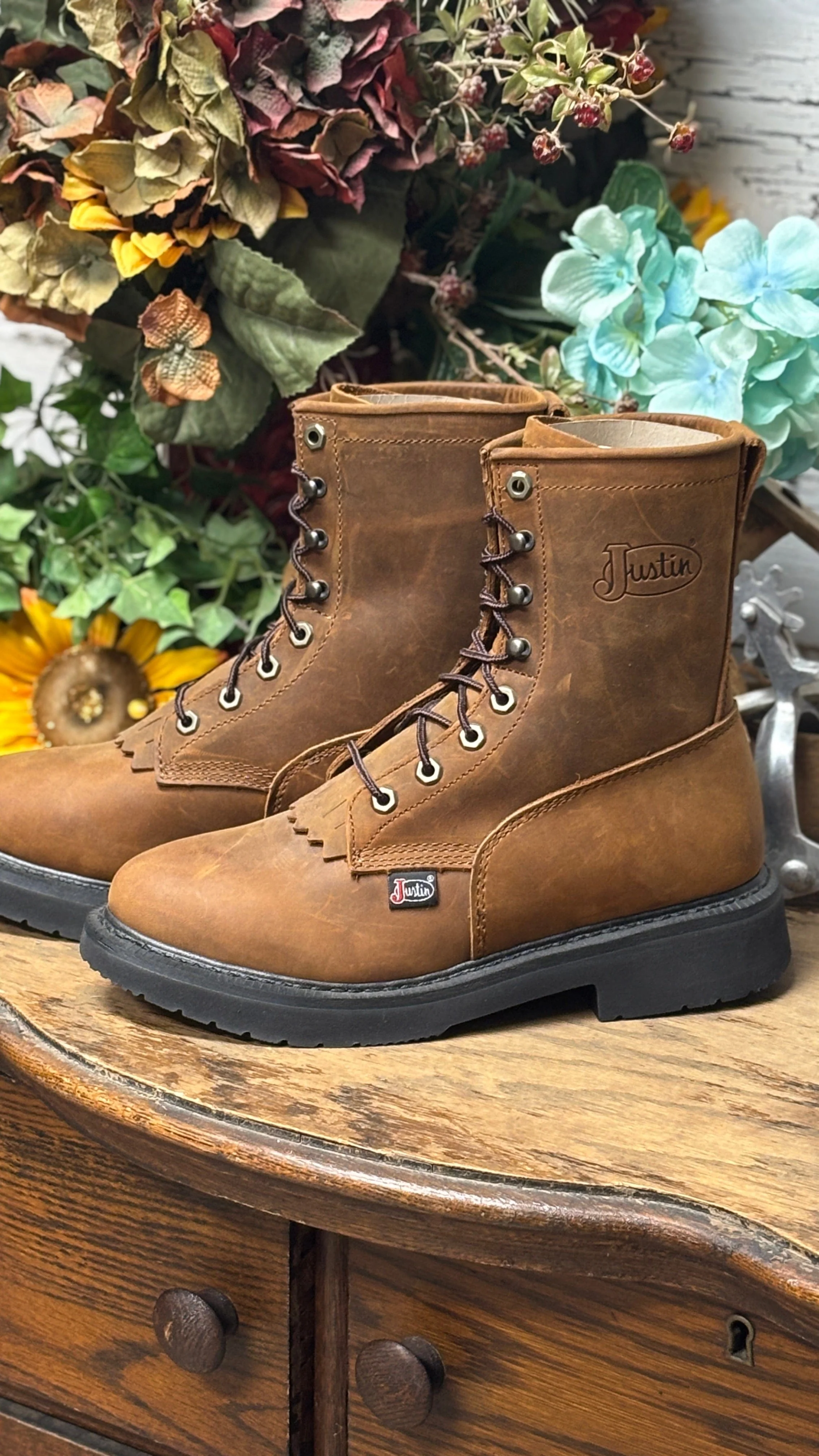 Livestock 8" Lace-Up Work Boots