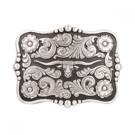 Longhorn Belt Buckle ~ Black