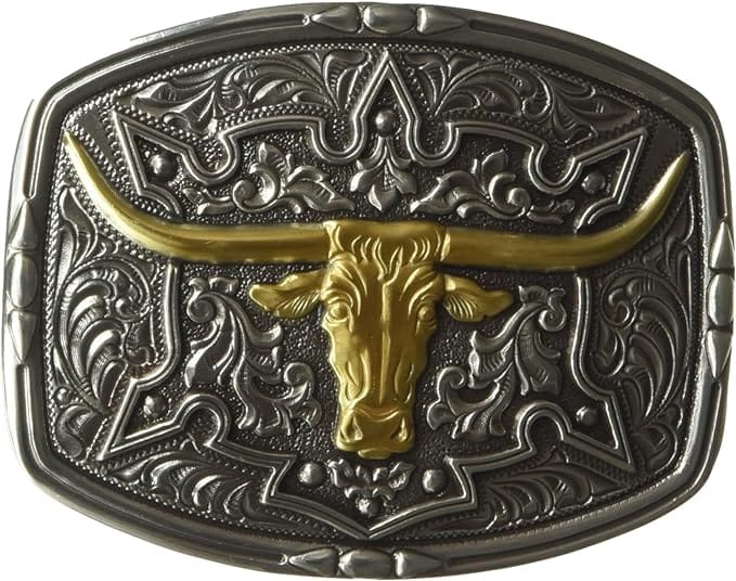 Longhorn Belt Buckle ~ Gold