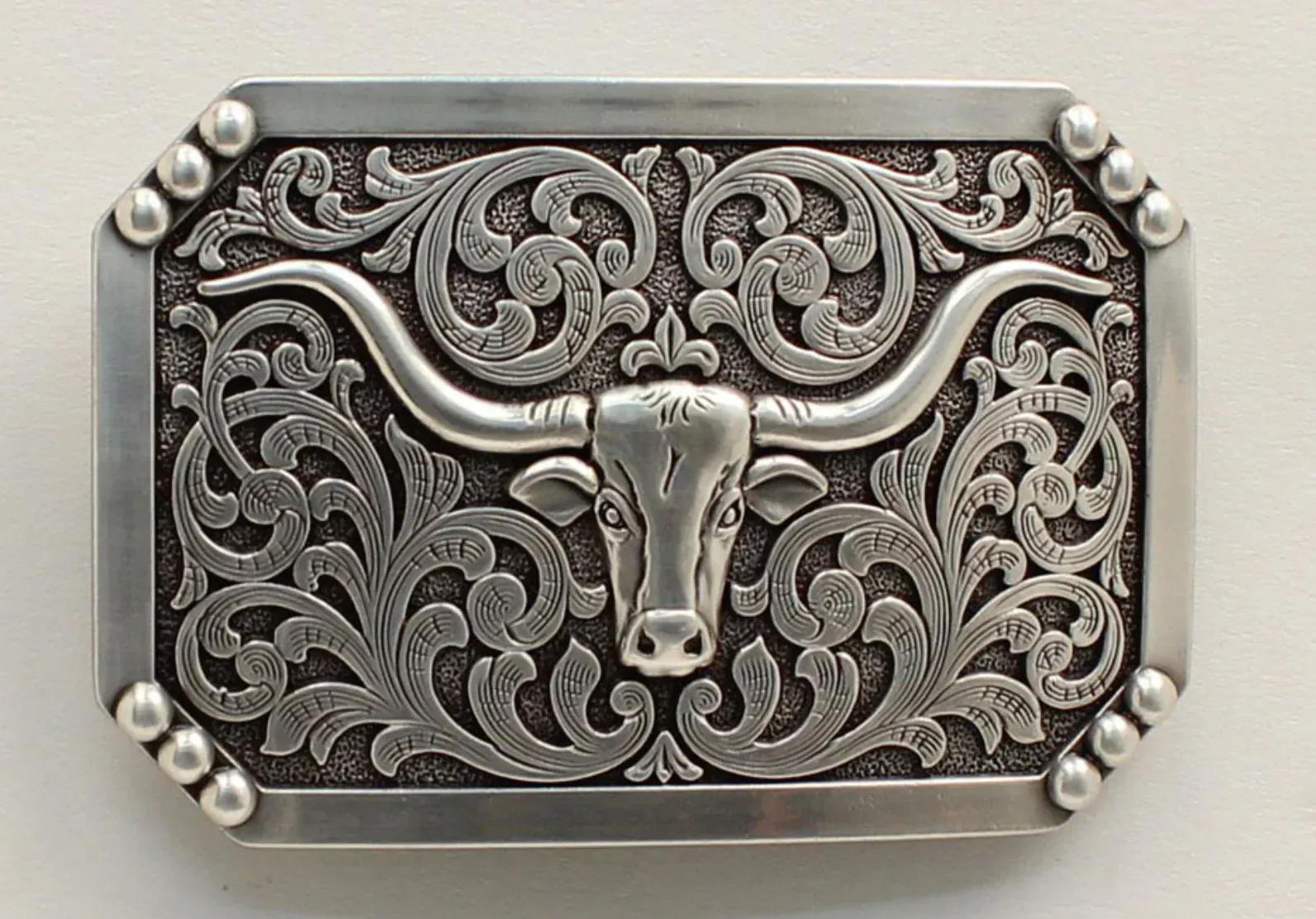 Longhorn Belt Buckle ~ Square