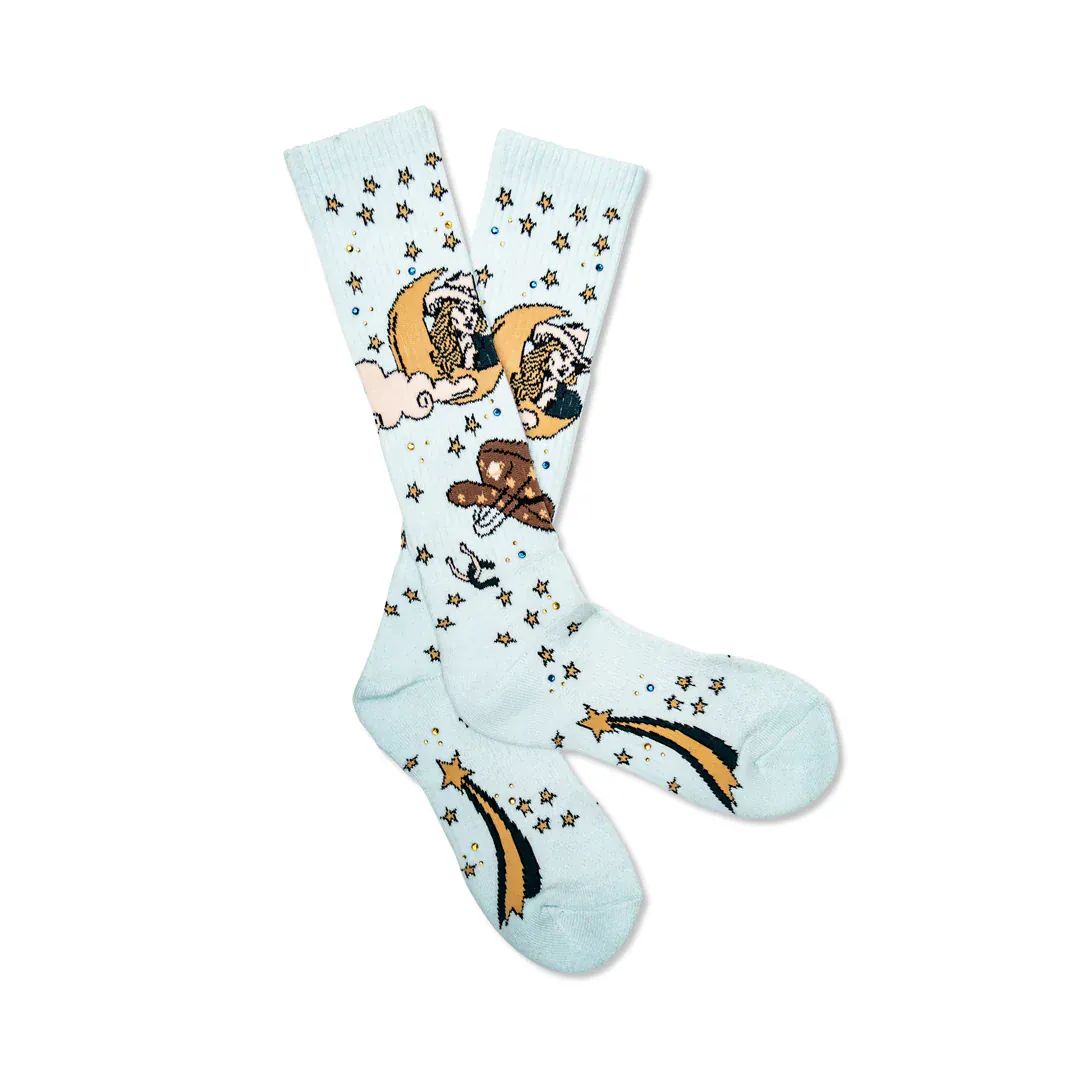 Lucky Chuck Socks ~ Cosmic Cowgirl - Image 2