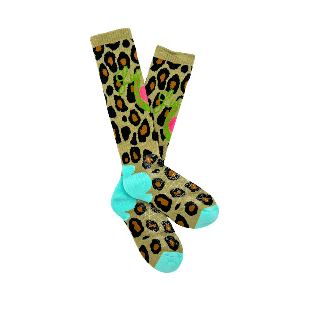 Lucky Chuck Socks ~ Lucky Leopard Diva - Image 3