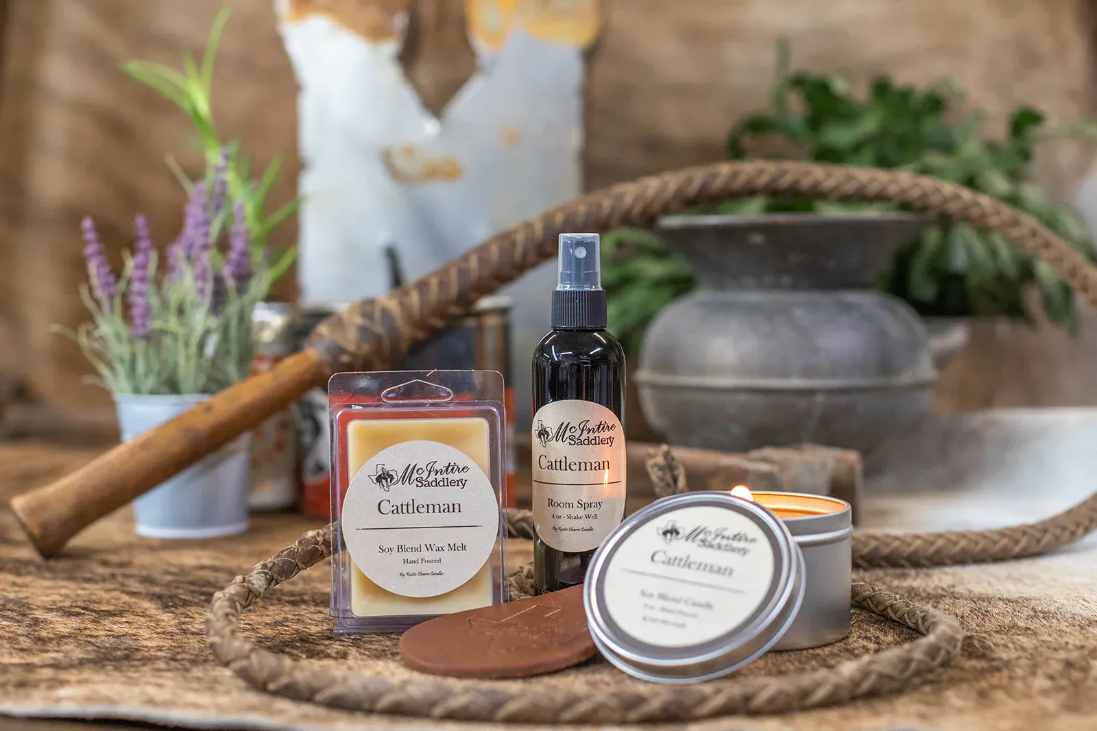 McIntire Saddlery Candles ~ Cattleman