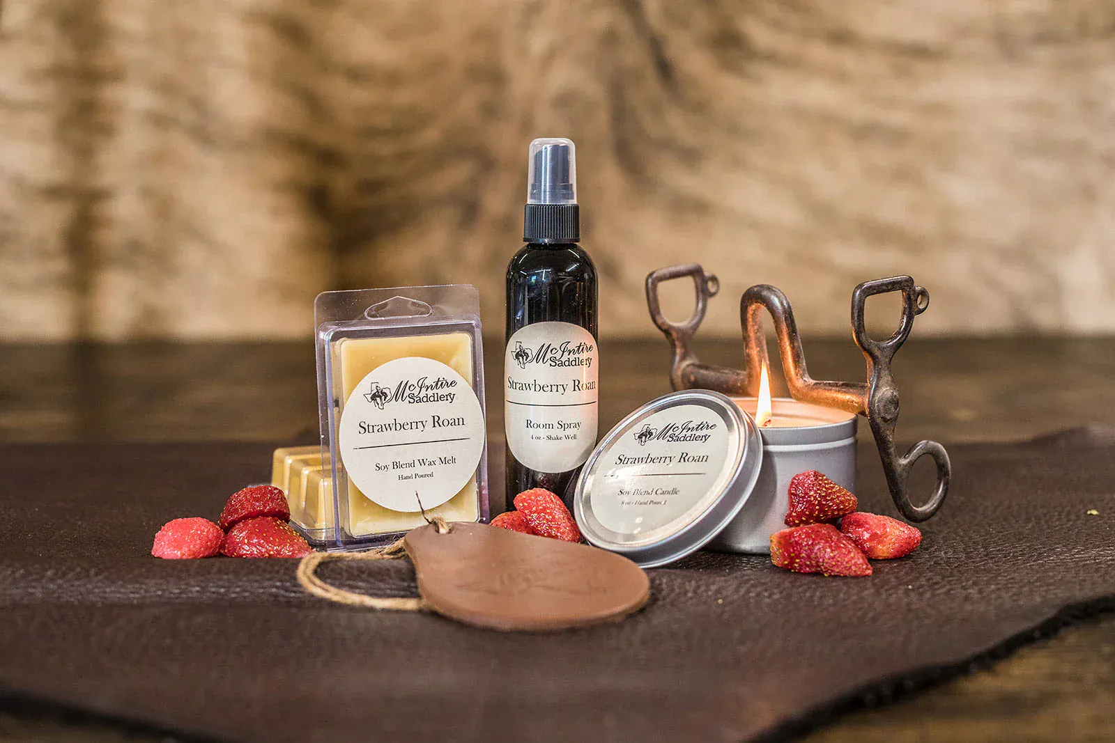McIntire Saddlery Candles ~ Strawberry Roan