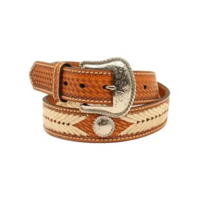 Men's Basketweave & Rawhide Belt