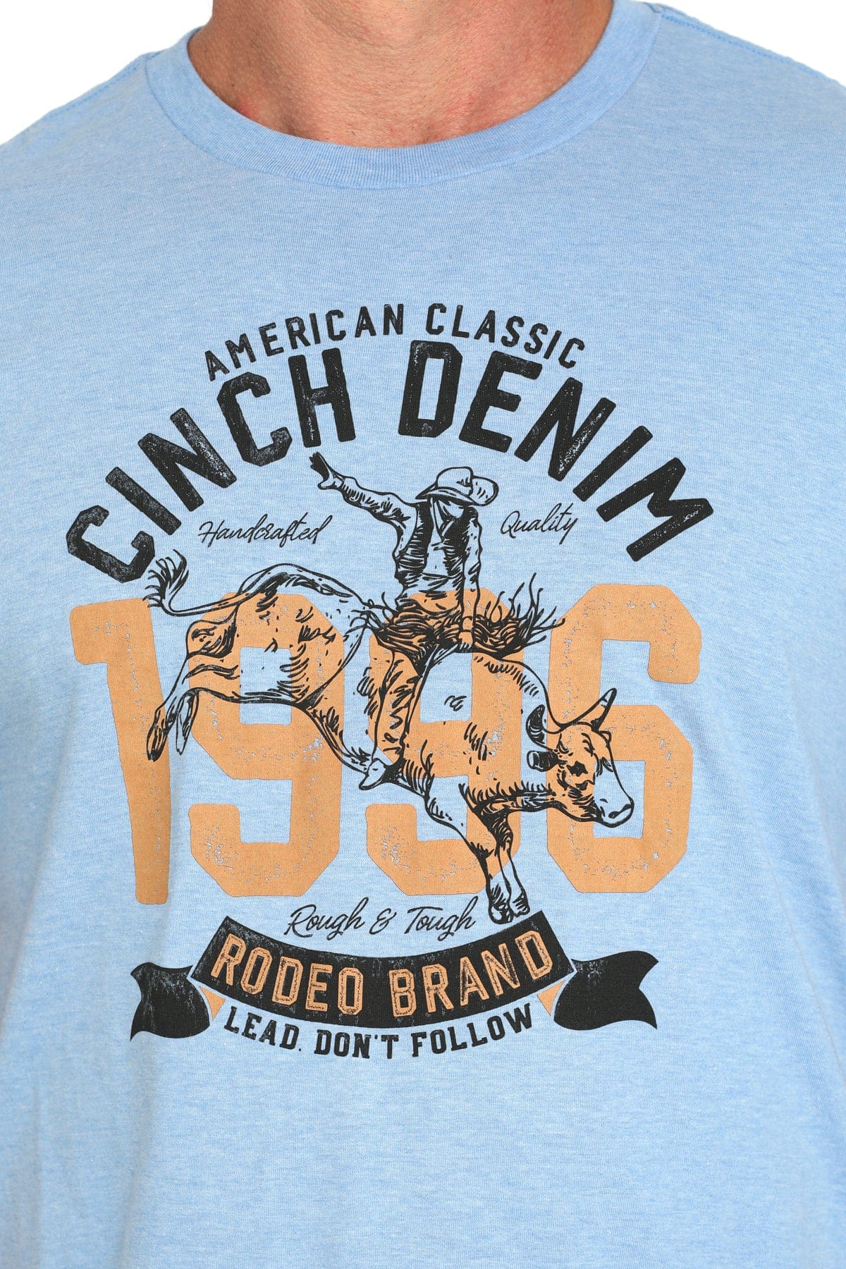 Men's Cinch Western Tee ~ Blue - Image 2