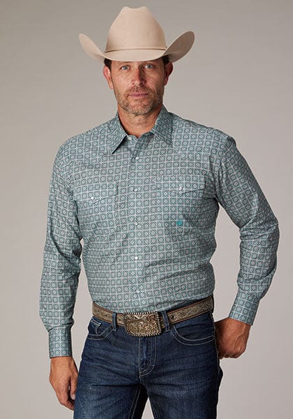 Men's Foulard Print by Roper ~ Gray