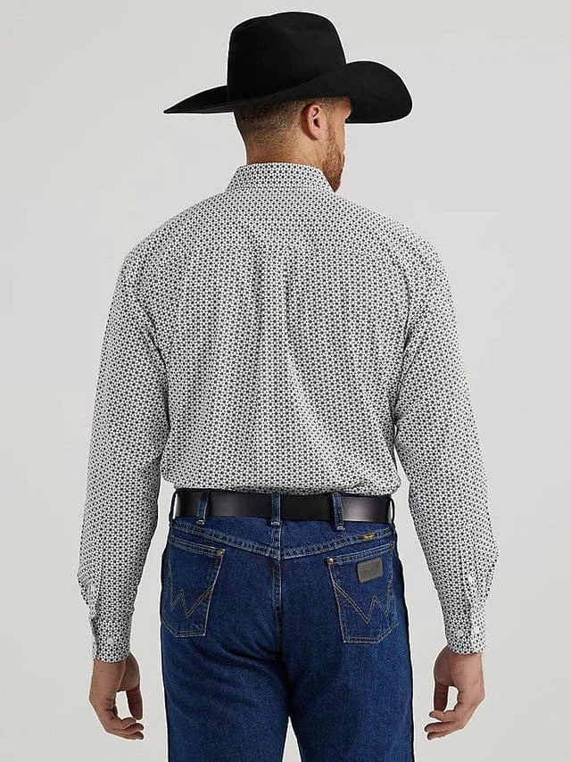 Men's George Strait Shirt ~ White & Black - Image 2